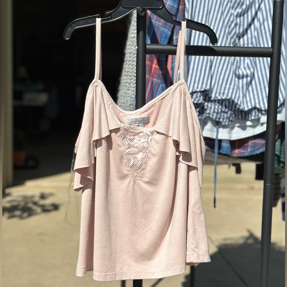 Super Soft light Pink Off the Shoulder Tank Top
